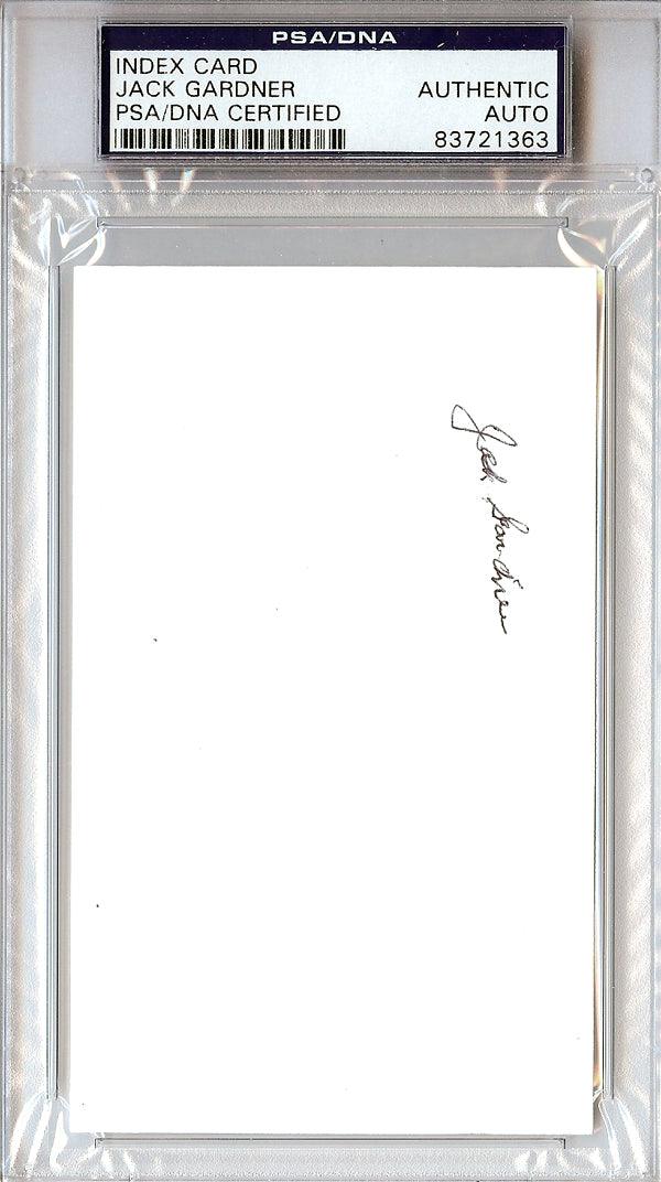 Jack Gardner Autographed 3x5 Index Card Kansas State Wildcats Coach PSA/DNA #83721363