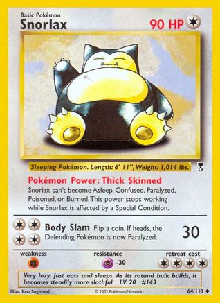 Snorlax 64/110 - Legendary Collection Reverse Holofoil (Near Mint)