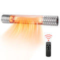 1 -BTU 1500 -W Hanging Silver Aluminum Electric Patio Heater