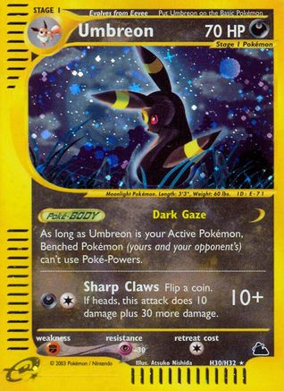 Umbreon H30/144 - Skyridge Holofoil (Moderately Played)