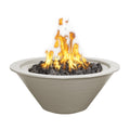 The Outdoor Plus Cazo Fire Bowl - Metal Powder Coat (30" / Low Voltage Electronic Ignition (CSA Certified) / White)