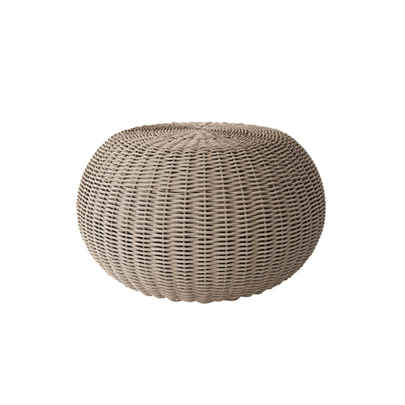 Cloud Large Pouf Outdoor Ottoman Eco Weave Patio Footrest Cushion Seat (Barley)
