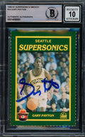 Gary Payton Autographed 1990-91 Smokey The Bear Rookie Card #14 Seattle Supersonics Auto Grade Gem Mint 10 Beckett BAS #14868891