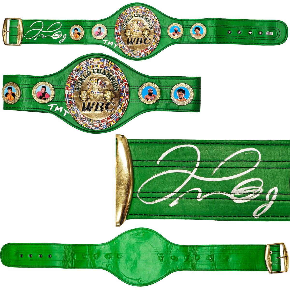 Floyd Mayweather Jr. Autographed Green WBC World Championship Boxing Belt "TMT" Beckett BAS Witness