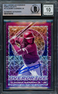 Vladimir Guerrero Jr. Autographed 2021 Chronicles Overdrive Purple Velocity Card #12 Toronto Blue Jays Auto Grade Gem Mint 10 Beckett BAS #16168745