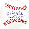 Joe McCabe Autographed Official MLB Baseball Washington Senators "Senators 1965"