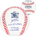 Yordan Alvarez Autographed Official 2022 World Series MLB Baseball Houston Astros "2022 WS Winning 3-Run HR" Beckett BAS Witness Stock #215397