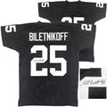 Oakland Raiders Fred Biletnikoff Autographed Black Jersey Beckett BAS Witness