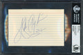 Walter Payton Autographed 4x6 Index Card Chicago Bears Auto Grade Mint 9 "34" Vintage Signature Beckett BAS #16544833