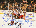 1980 USA Olympics Hockey Miracle On Ice Team Signed Autographed 16x20 Photo "Do You Believe In Miracles?!" With 19 Signatures Including Jim Craig & Mike Eruzione Beckett BAS Witness Stock #220106