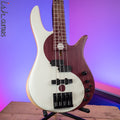 2020 Fodera Yin Yang Standard Purple Heart Olympic White 4 String