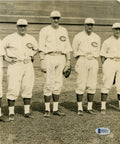 George Kelly Autographed 8x9.5 Photo Cincinnati Reds Beckett BAS #F21317