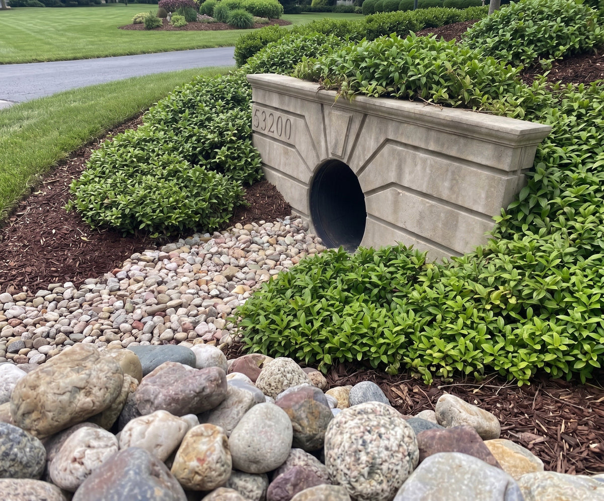 Prefabricated Concrete (GFRC) Culvert Covers - Neoclassical Bridge (24")