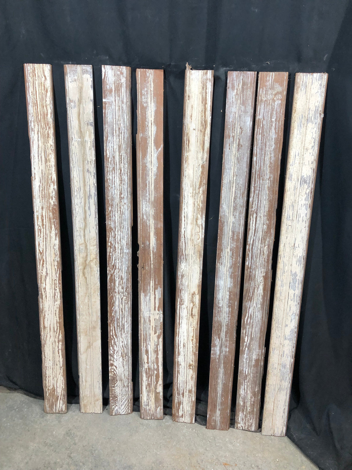 8 Reclaimed Wainscoting Bead Board Pieces, Architectural Salvage Vintage A56