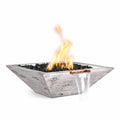 The Outdoor Plus Maya Fire & Water Bowl - GFRC Wood Grain (24" / Match Lit Ignition)