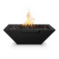 The Outdoor Plus Maya Fire & Water Bowl - Metal Powder Coat (30" / Low Voltage Electronic Ignition (CSA Certified) / Silver Vein)