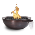 The Outdoor Plus Sedona Fire & Water Bowl - Hammered Copper (Match Lit Ignition)