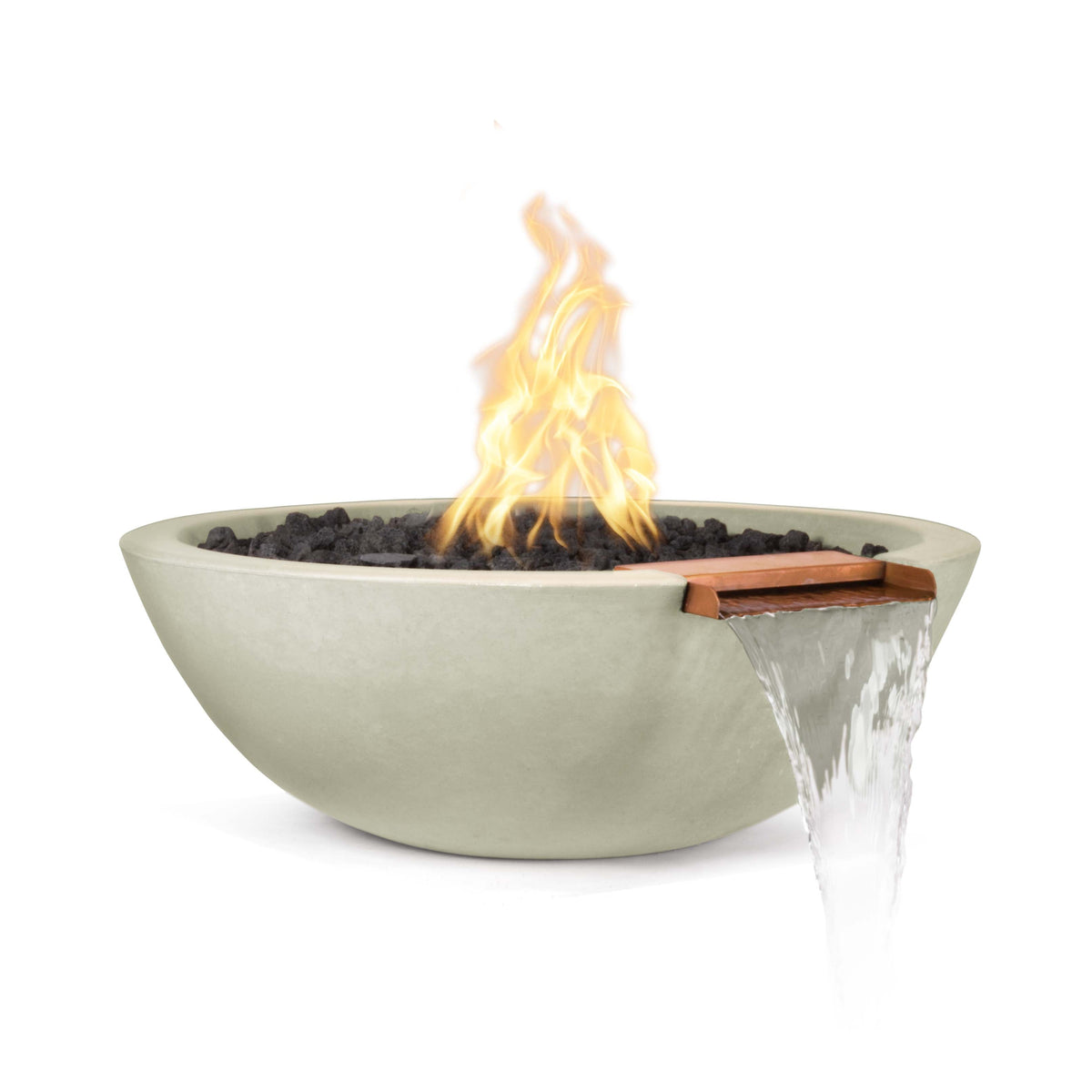 The Outdoor Plus Sedona Fire & Water Bowl - GFRC Concrete (33" / Match Lit Ignition)