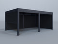 12'x20' Grand Tuscan Pergola with Complete Wind Screen Set