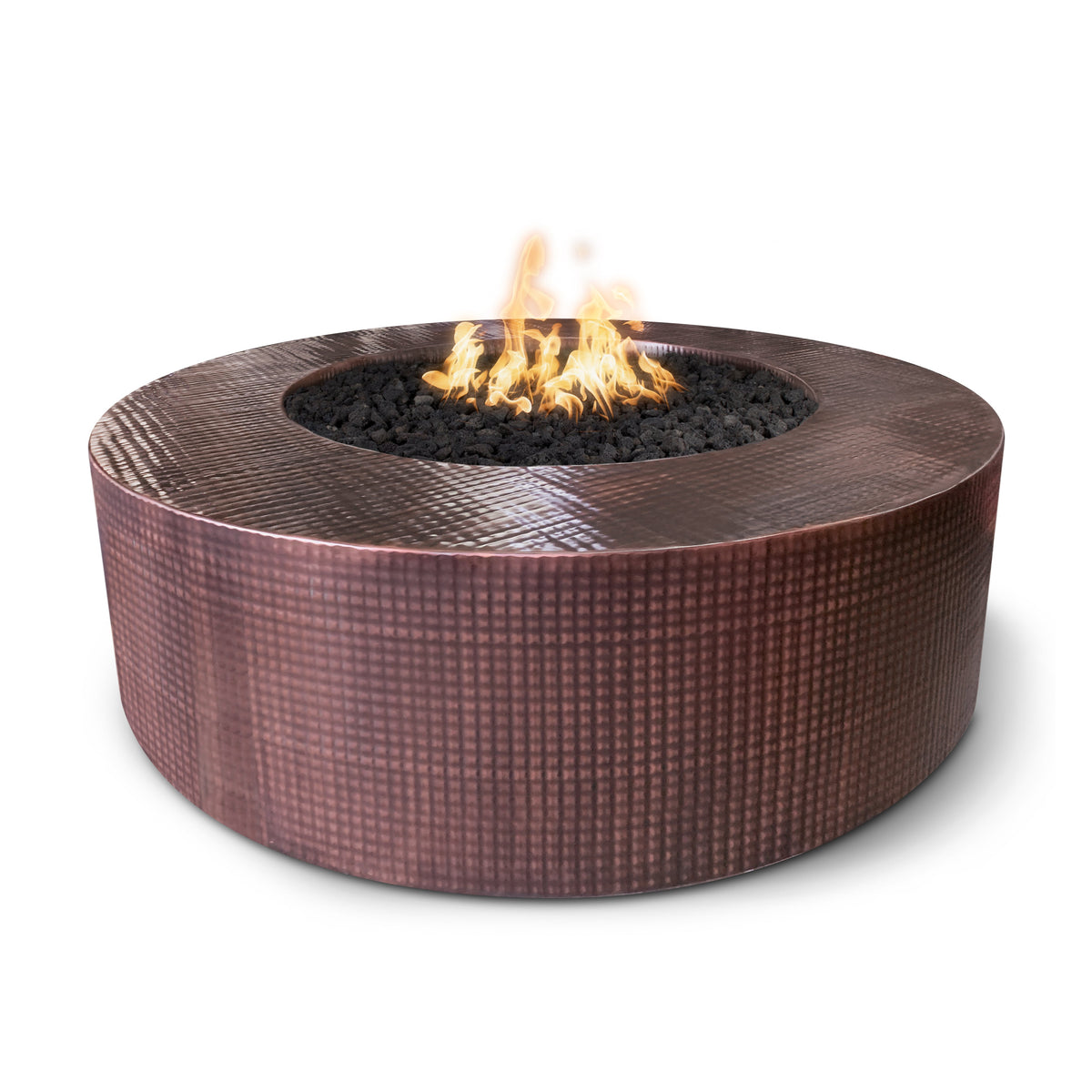 The Outdoor Plus Unity Fire Pit - Metal Finish (Corten Steel / 48"D x 18"H / Flame Sense with Spark Ignition)