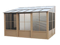 Gazebo Penguin Florence Wall-Mounted Solarium 10' x 12' Polycarbonate Roof (Slate)