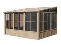 Gazebo Penguin Florence Wall-Mounted Solarium 10' x 12' Metal Roof (Slate)