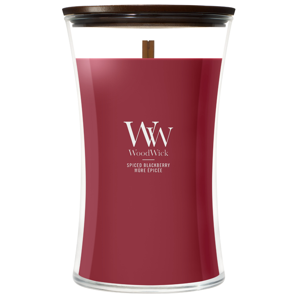 WoodWick Spiced Blackberry Large Hourglass Jar Candle