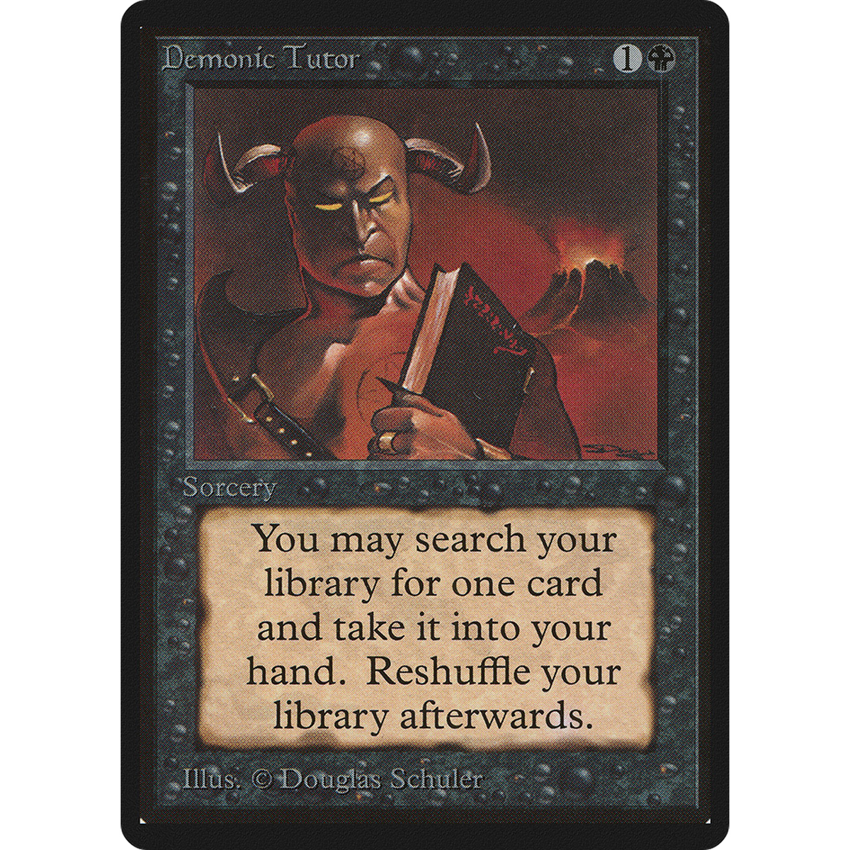 Demonic Tutor [Limited Edition Beta] (Moderately Played)