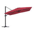 10 FT Square Cantilever Patio Umbrella with Cross Base – Large Offset Outdoor Umbrella for Patio, Garden, Deck & Poolside (No-Base)