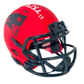Drew Bledsoe Signed New England Patriots Rave Mini Football Helmet (Beckett)