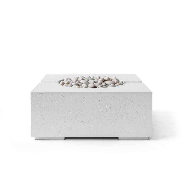 Bravo Lightweight Concrete Fire Pit Bowl (Ash / Ivory Beachstone / El-LP-120VAC)