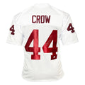 John David Crow Signed 57 Heisman Inscription Texas A&M College White Football Jersey (JSA)