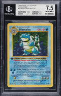 BGS 7.5 (NEAR MINT+) Blastoise Holo R/Thin Stamp 1999 Pokemon Base 1st Edition (#0013966850)