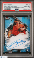 2024 Topps Finest Finest  Jackson Holliday #FAJH Sky Blue Refractor /150 PSA 10