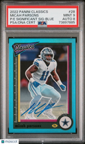 2022 Panini Classics Micah Parsons #28 E Significant SIG Blue PSA 9 Auto 8
