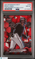 2023 Bowman's Best Top Prospects Druw Jones #TP8 Red Lava PSA 8