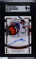 2023 Panini Flawless Jackson Holliday #DPA-JH Draft Patch Sigs. Ruby SGC 9
