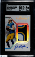 2023 Panini Flawless Justin Herbert #PA-JHE Patch Autos. Silver SGC 9.5 Auto 10