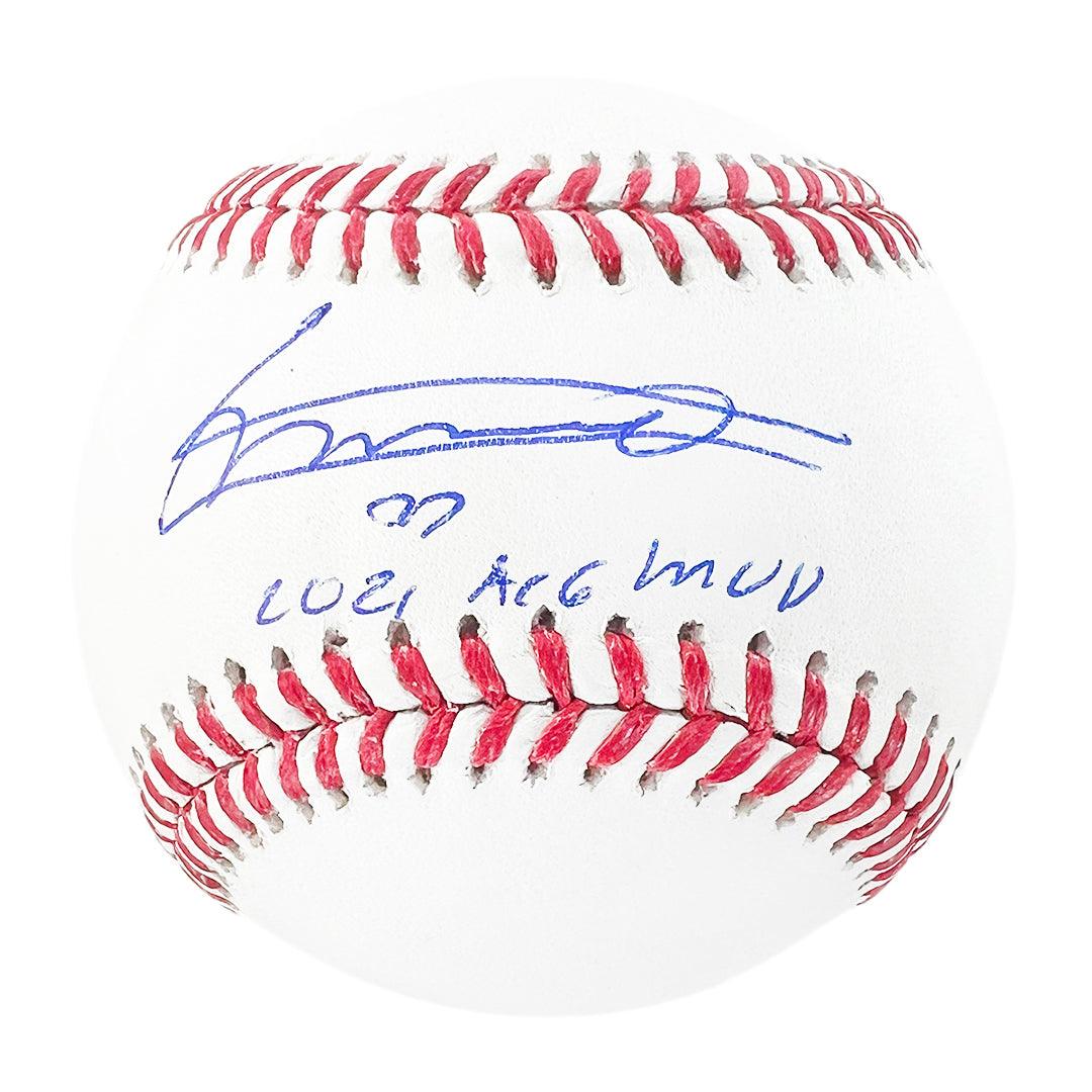 Vladimir Guerrero Jr Signed 2021 ASG MVP Inscription Rawlings Official Major League Baseball (JSA)