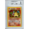 Pokemon Graded: Charizard 4/102 Base Fourth Print (1999) Holo Beckett 9