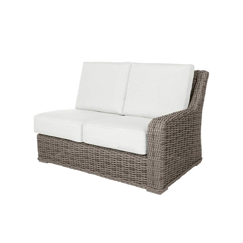 Laurent Loveseat Outdoor Patio Wicker Cushion Aluminum Lounge Sofa (Driftwood / A-C)