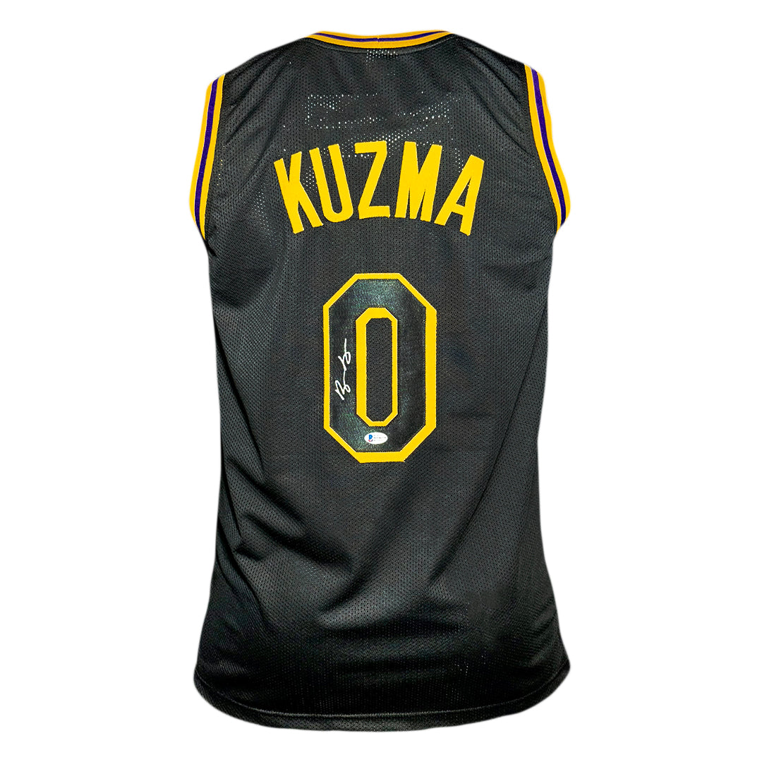 Kyle Kuzma Signed Los Angeles Black Basketball Jersey (Beckett)