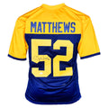 Clay Matthews Signed Green Bay Throwback Football Jersey (JSA)
