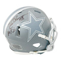 Drew Pearson Signed HOF 21 Inscription Dallas Cowboys Slate Alternate Speed Mini Football Helmet (JSA)