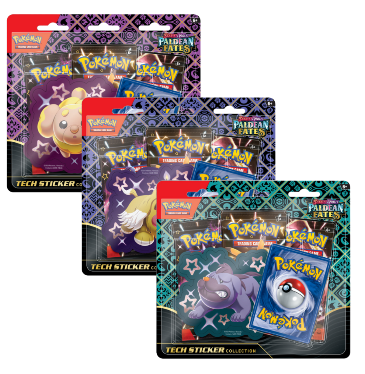 Pokémon TCG: Scarlet & Violet - Paldean Fates - Tech Sticker Collection (1 Blister Pack (Random))