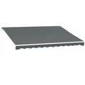 13' x 10' Electric Retractable Awning with Remote Control & Manual Crank Handle, Grey
